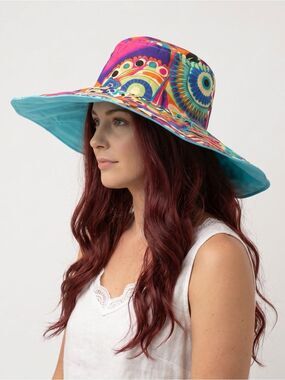 Wide Brim Reversible Summer Sun Hat OS